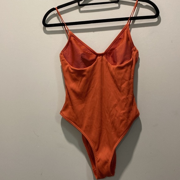 Topshop Orange Bodysuit Size 8 - Picture 9 of 11